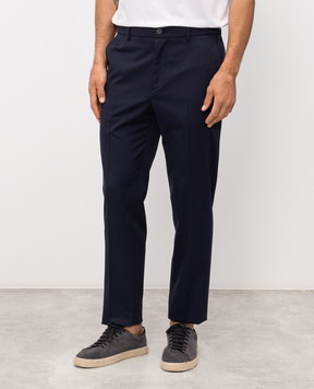 Peserico Blue pants with wool R5422508274