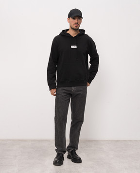 Maison Margiela MM6 Black hoodie with patch SH0GU0048M25025