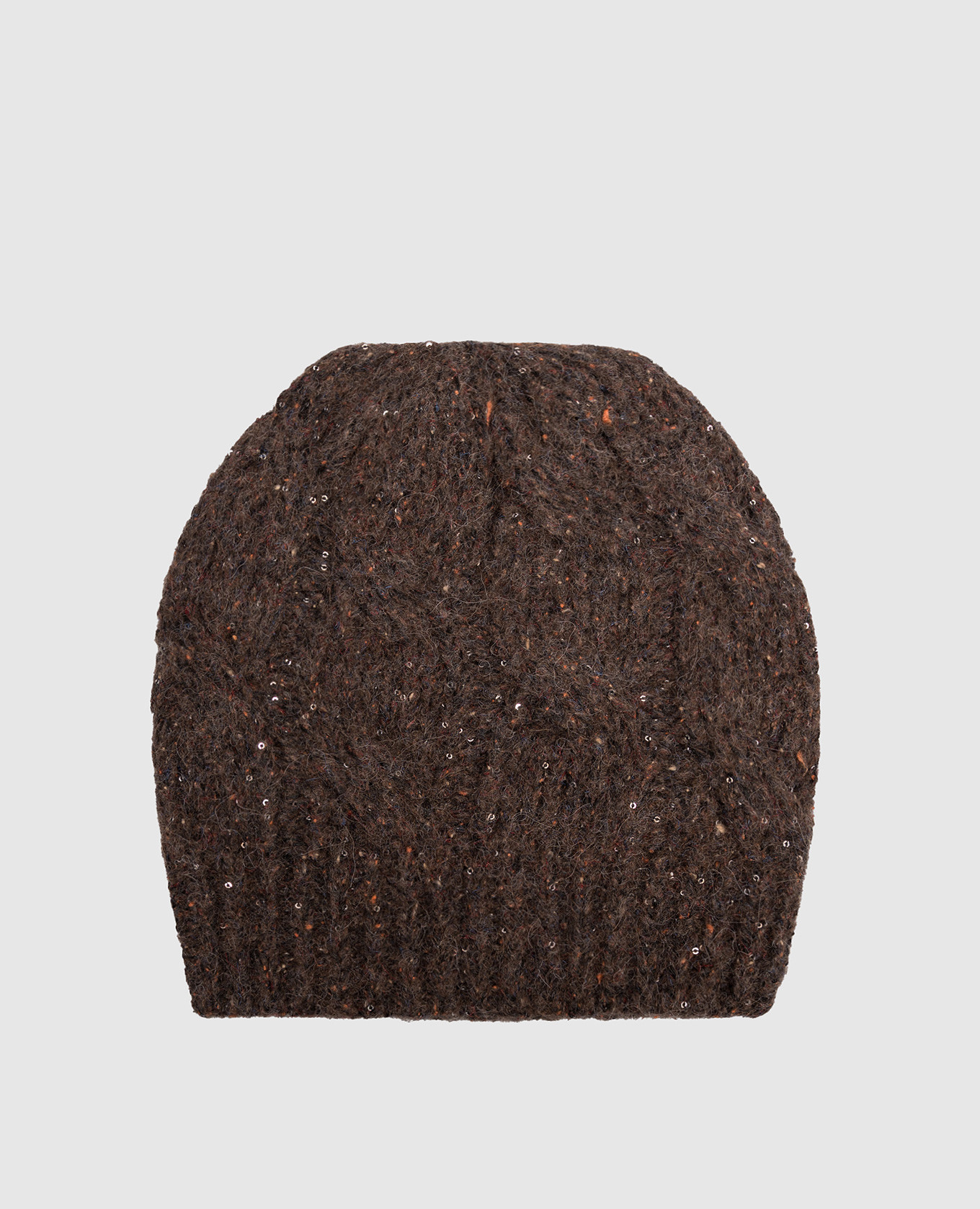 Brown hat with alpaca wool and silk