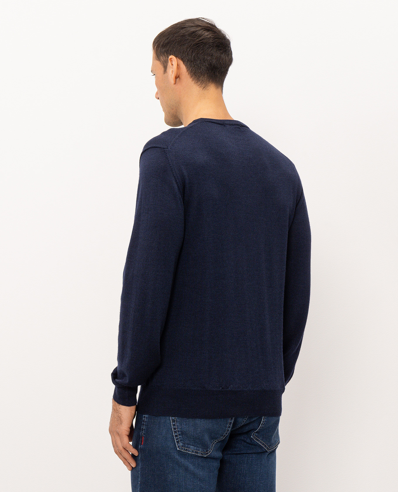 Blue wool, silk and cashmere jumper Cashmere&Whiskey 4