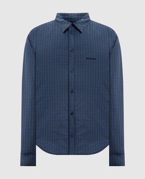 Balenciaga Blue checked jacket 850854TTOA3