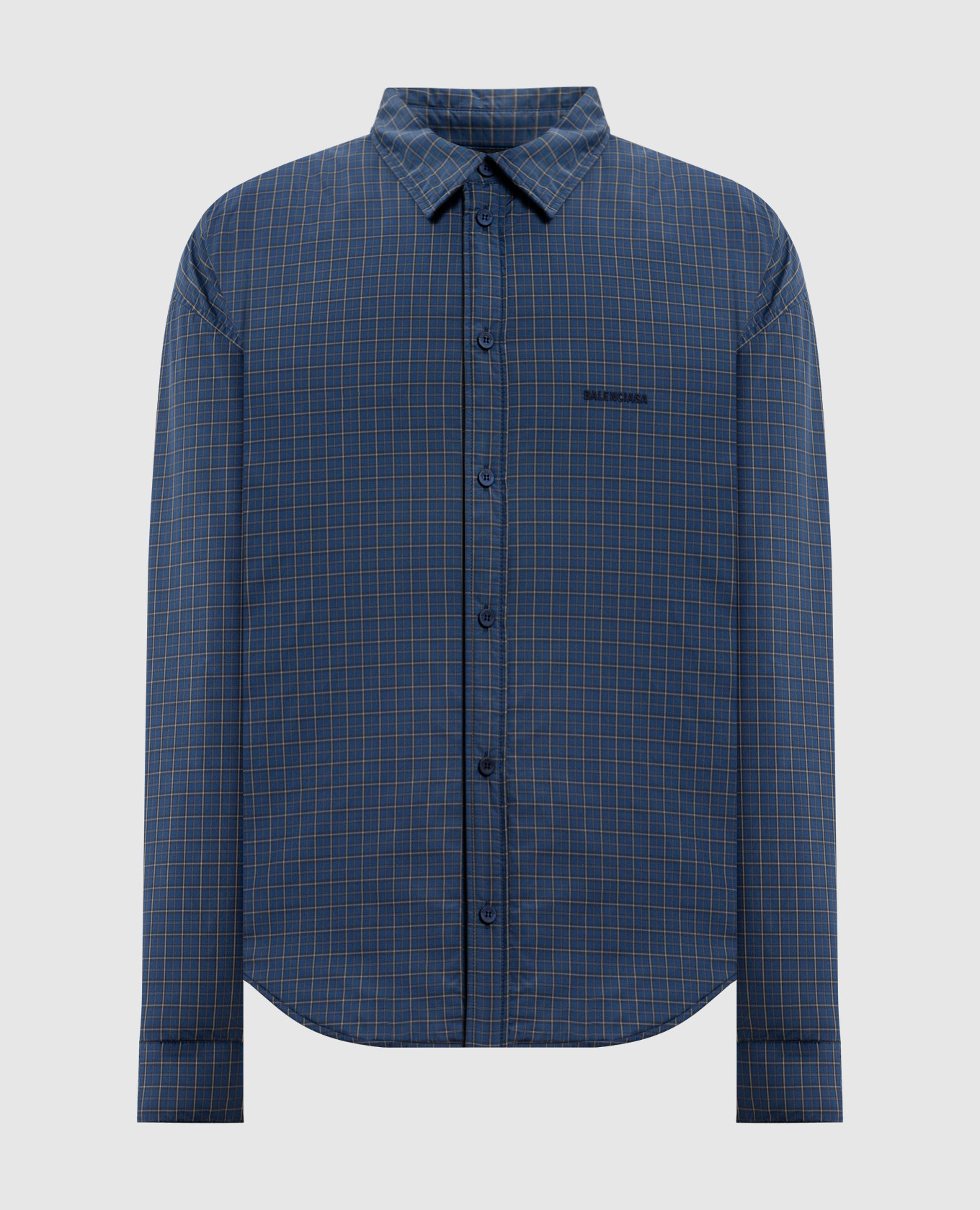 Blue checked jacket Balenciaga