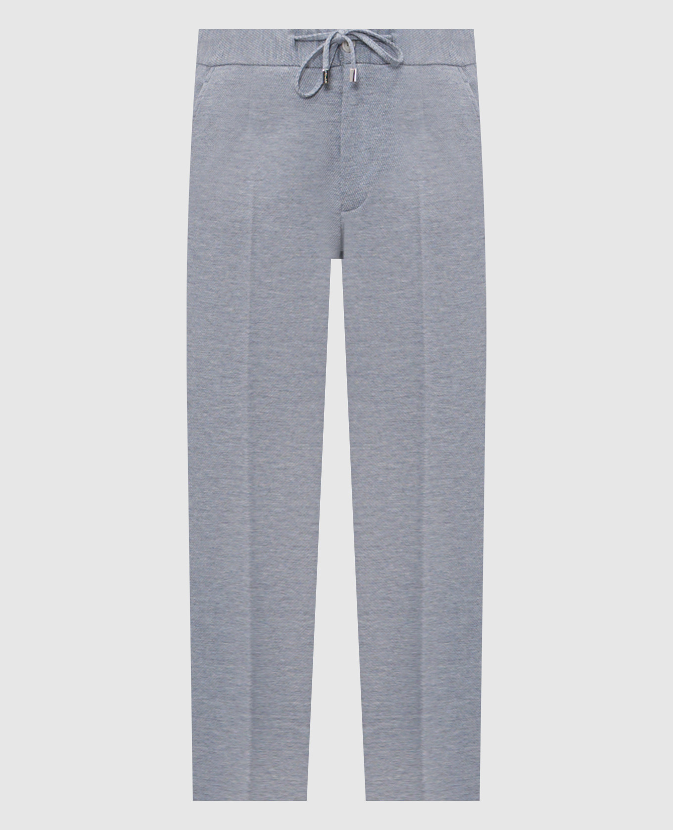 Blauwe wollen broek