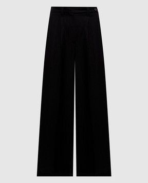 Brunello Cucinelli Black linen pants MH126P9138