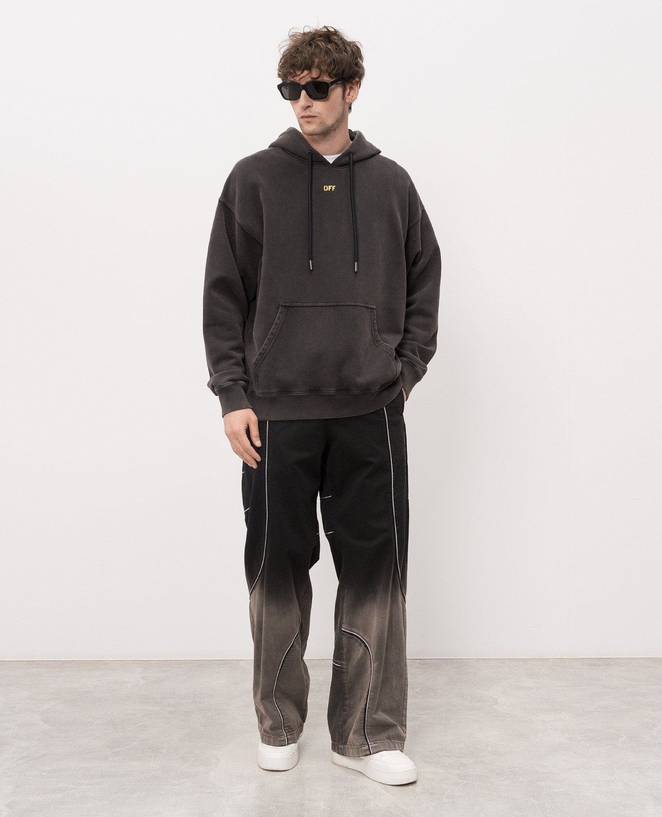 

Black hoodie with Fallen Caravaggio print Off-White