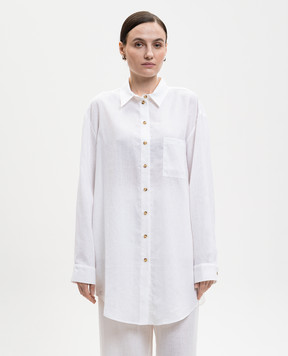 Asceno Formentera white linen shirt T018FAB06COL02
