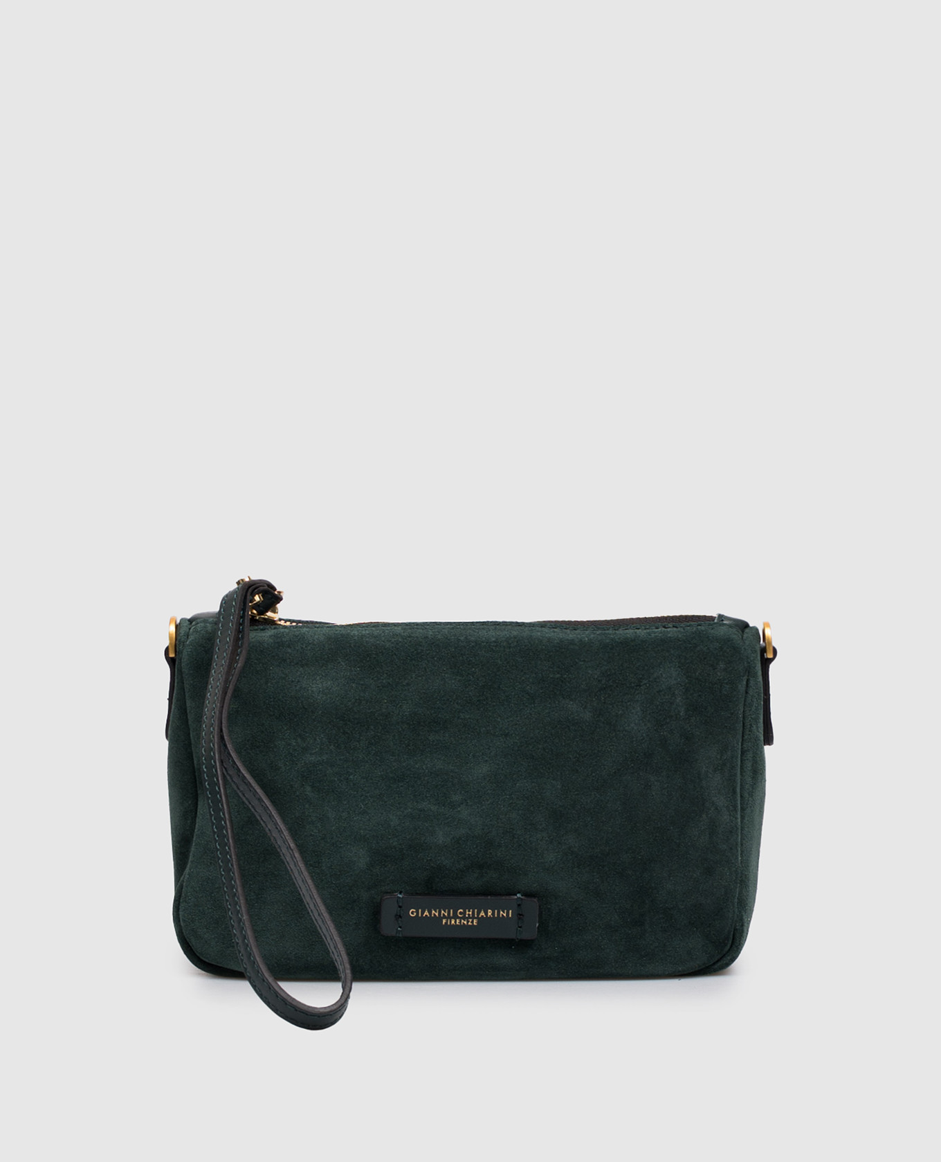 Nora green suede crossbody bag