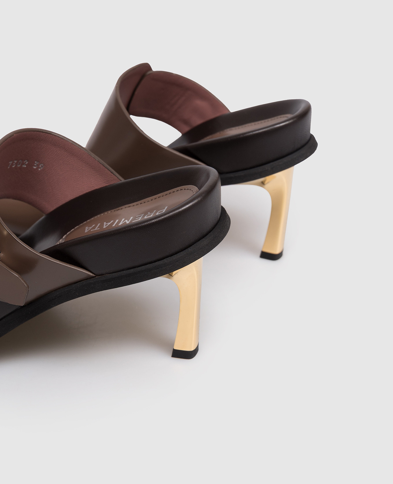 

Venere brown glossy leather mules Premiata