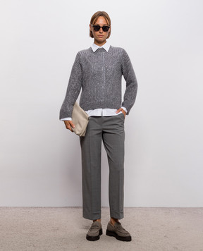 Peserico Gray wool pants A0487702008
