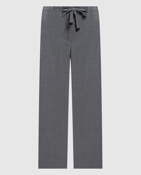 Max Mara BAIA gray wool pants SMMBAIA