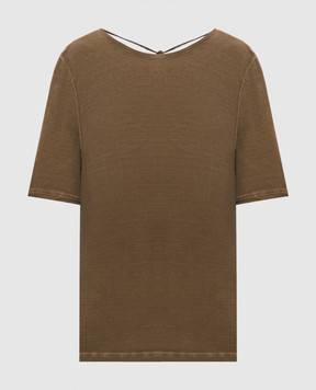 UMA WANG Brown T-shirt Tea UW1038