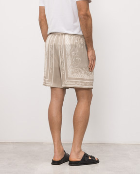 Balmain Beige Foulard shorts HH1PA145VJ07