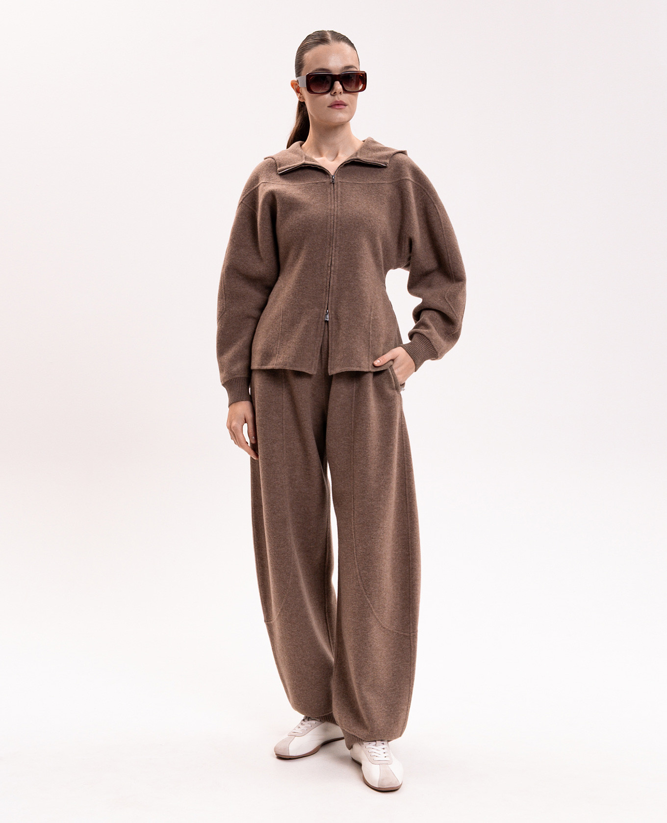 CESTO brown wool and cashmere joggers Max Mara 2