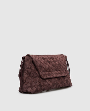 Bottega Veneta Giorno burgundy suede bag 857657V5ZZ0