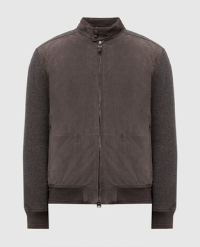 Canali Brown combination jacket LE00145O70477