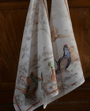 TESSITURA TOSCANA TELERIE Beige Norma Fagiano linen kitchen towel NC190031020067
