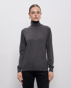 Allude Gray cashmere turtleneck 25579101