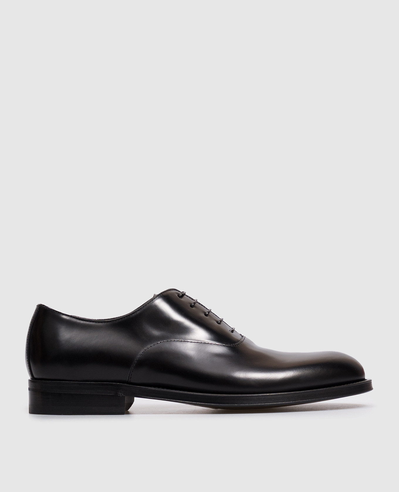 Black leather oxfords Canali