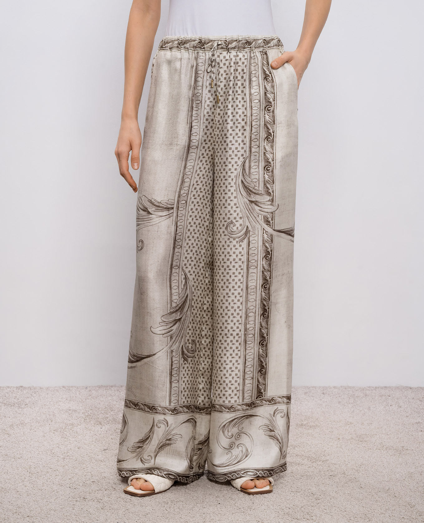 

MXMRIVE beige silk pants Max Mara