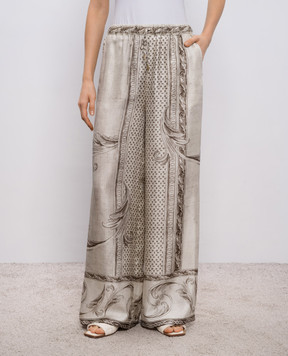 Max Mara MXMRIVE beige silk pants MXMRIVE