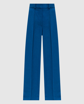 JOSEPH Jnane blue linen pants JF009863