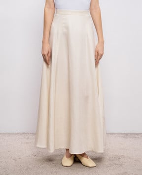 Woolrich Ivory linen maxi skirt CFWWSK2008FRUT3043
