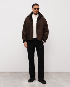 Bottega Veneta Brown sheepskin coat 844003V27Y0
