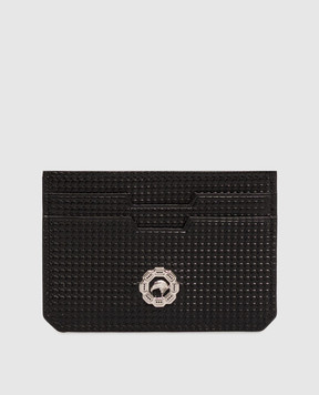 Stefano Ricci Black leather cardholder with emblem PP329GPVHI1