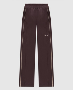 Palm Angels Brown sweatpants with logo print PMCJ04JS26FAB001