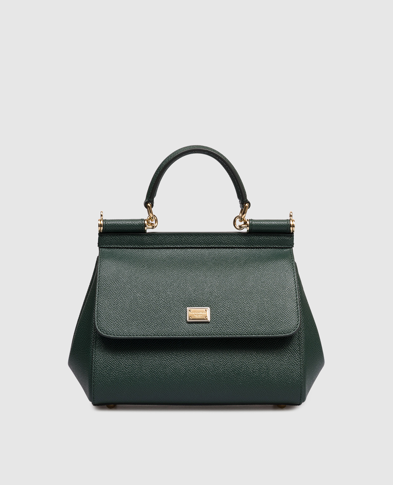 Green leather bag Sicily