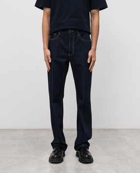 Alexander McQueen Blue jeans with a patch 839537QYAAB