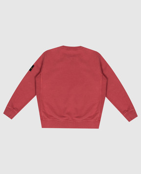 Stone Island Children's burgundy sweatshirt with logo patch L2S166100001S0A201012