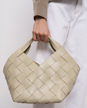Dragon Botteghe khaki leather tote bag DGS68108