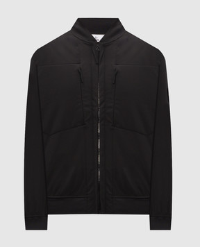 Stone Island Black bomber jacket with logo patch L2S15Q100006S0B22