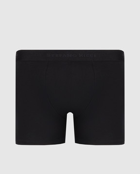 Stefano Ricci Black boxer briefs with logo pattern BXM22SICOTT