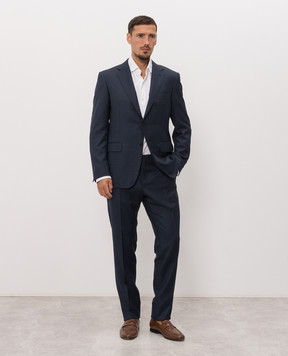 Canali Blue wool suit BF056811228020