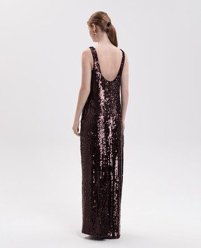 Simkhai Burgundy Bex sequin maxi dress 5261192SS