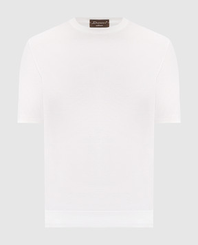 Doriani Cashmere White T-shirt with silk 18381B299