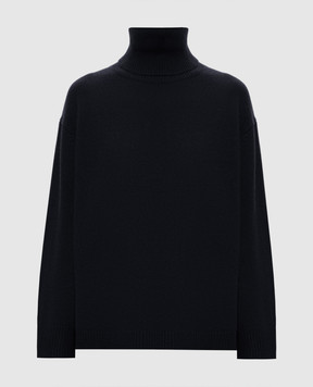 Allude Black wool and cashmere sweater with slits 26517105