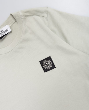 Stone Island Children's green T-shirt with logo patch L1S162100002S004728