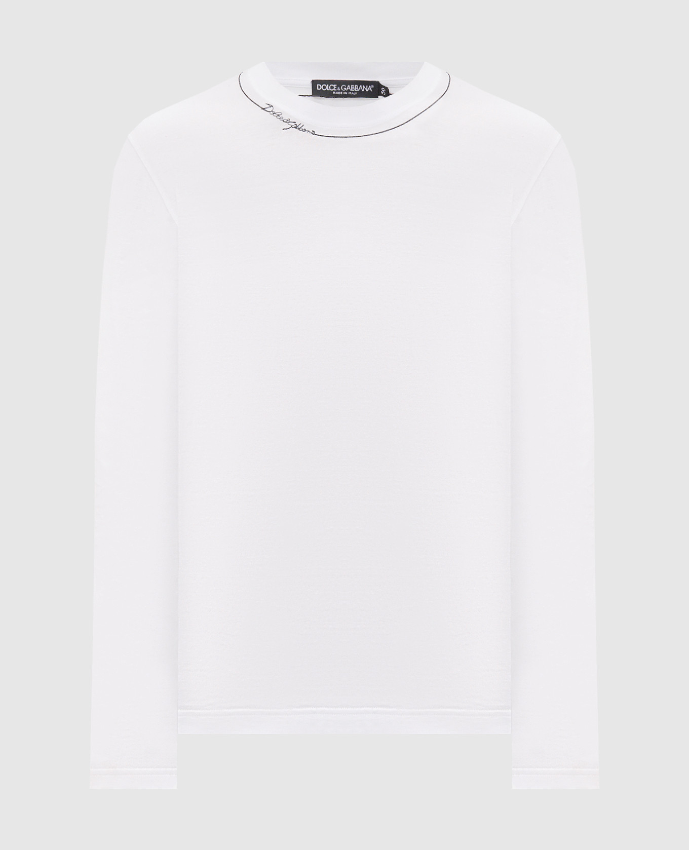 White longsleeve with contrasting logo embroidery