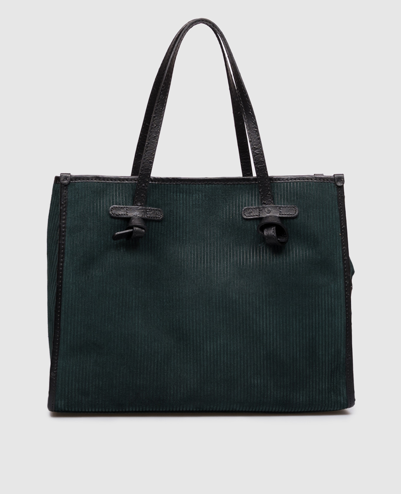 Marcella green suede tote bag