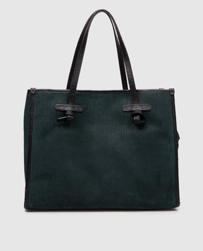 Gianni Chiarini Marcella green suede tote bag BS12470TMBY