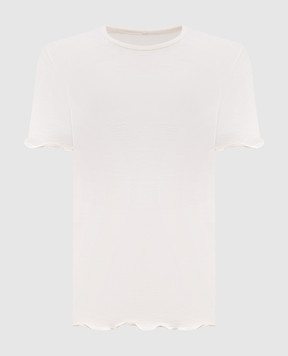 Jil Sander Ivory silk and linen T-shirt J01NF0006J20341