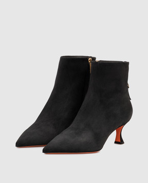 Santoni Black suede ankle boots WTIS71908HI2NHZW