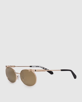 Off-White Gold sunglasses with OFF logo OW2030767458