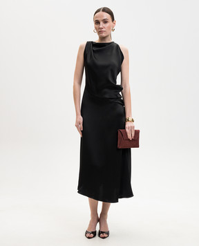 Victoria Beckham Black midi dress with drapery 1226WDR007295B