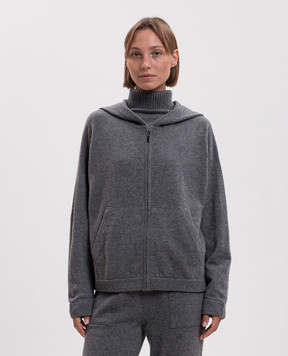 Simonetta Ravizza Grey Marcel cashmere track jacket F06KN125T10