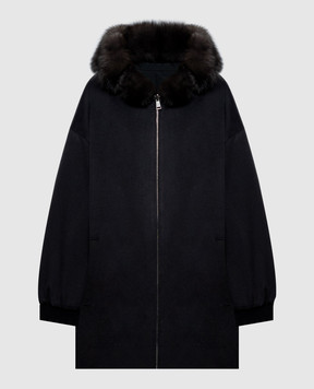 Paolo Moretti Black reversible sable fur jacket BERENICE