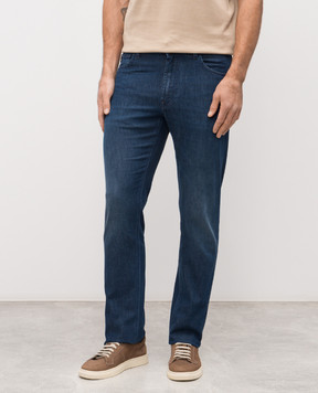 Stefano Ricci Blue jeans with logo patch MST61B2150T0212